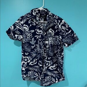 Navy Floral Men's Shirt